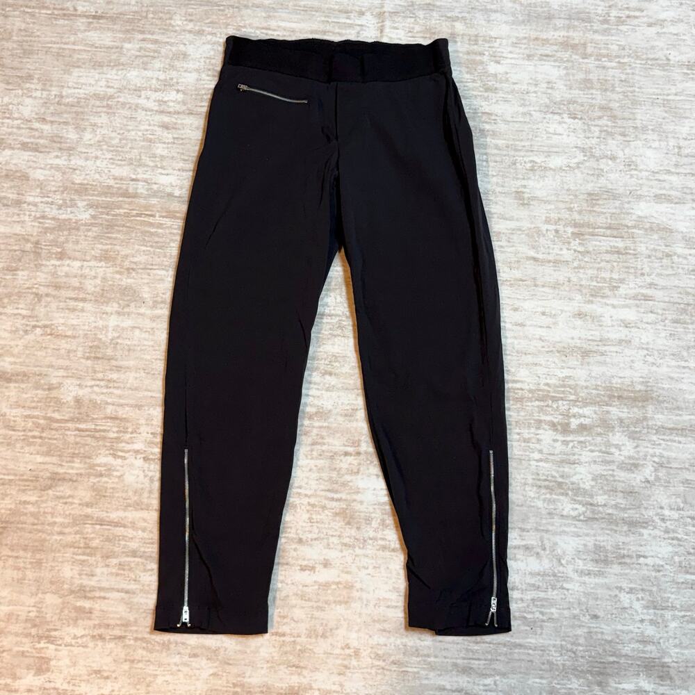 Athleta Women’s 8 Black Nylon Joggers Pockets Stretch Sporty Athleisure Casual